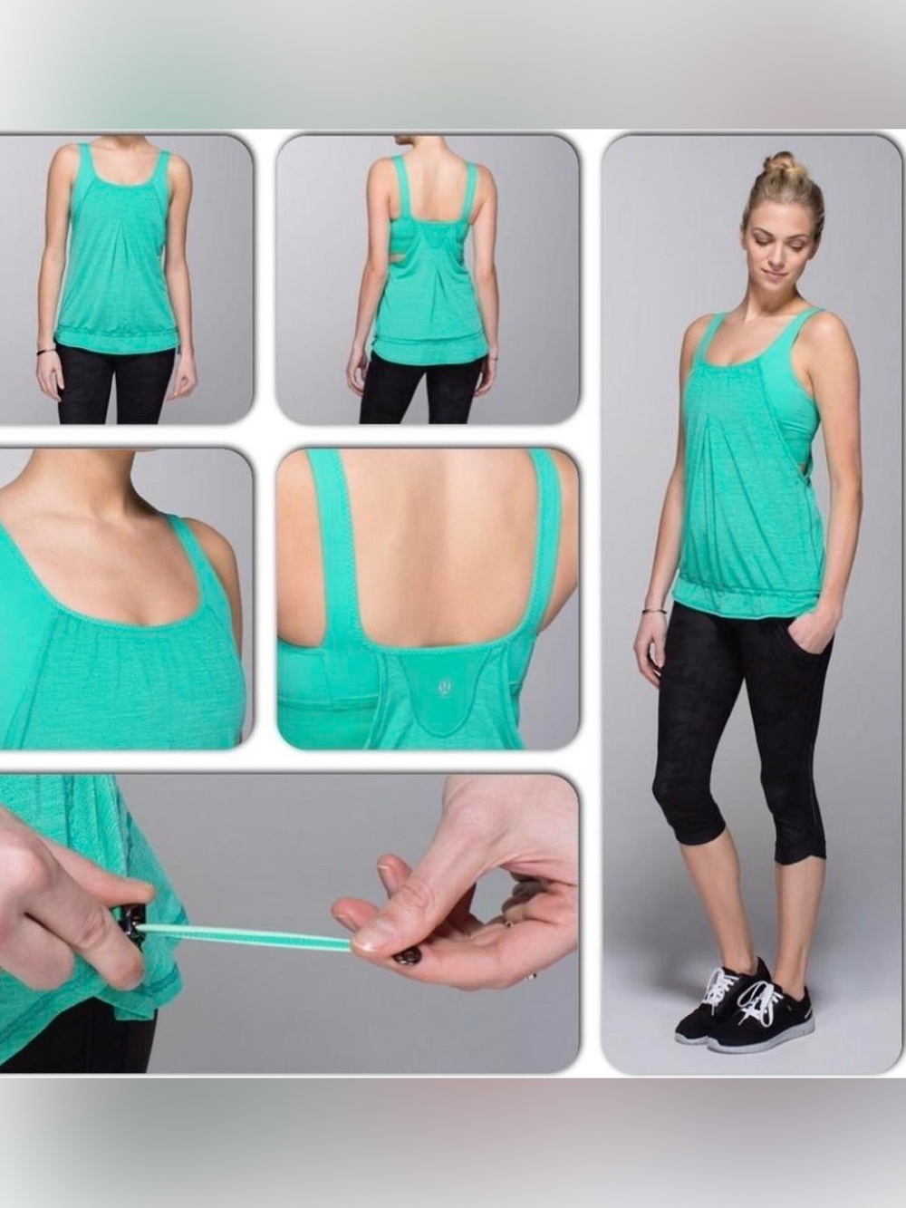 Women’s Tank Top - Teal Green Scoop Neck